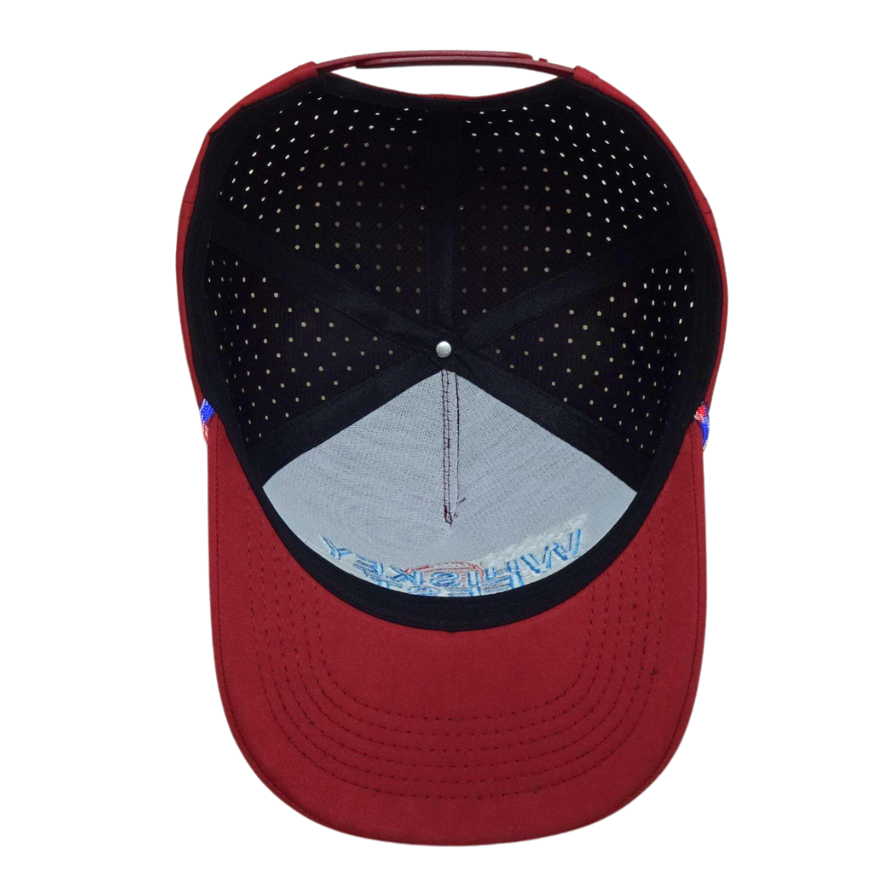 High Quality Hat Factory Custom 5 Panel Laser Cut Hole Perforated Cap With Rope Structured Embroidery Logo for Your Own Brand 6