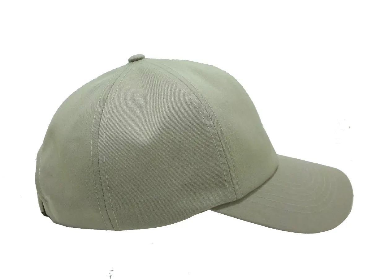 High Quality Low Profile Beige Color 6-Panel 65% Cotton and 35% Polyester Baseball Cap in Vietnam Factory 4