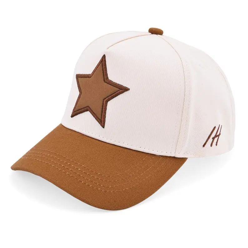 High Quality OEM Custom Star Embroidered Logo Baseball Cap Two Tone Design Vietnam Made For Unisex Travel Lifestyle Promotion L1 4