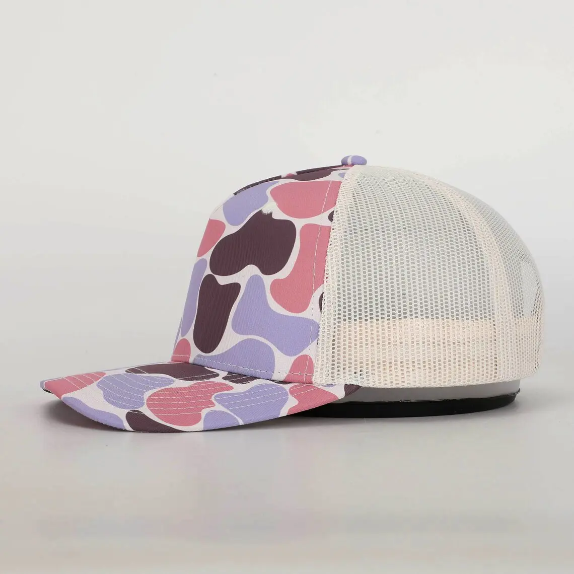 High Quality Pink Ducks Camo Customization Trucker Hat Mesh Back Plastic Buckle Adults Size Sports Cap Outdoor for All Seasons 3