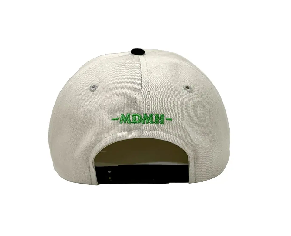 High Quality Plain 5-Panel Black/White Color Medium Profile 65% Cotton and 35% Polyester Snapback Cap in Vietnam Factory 5