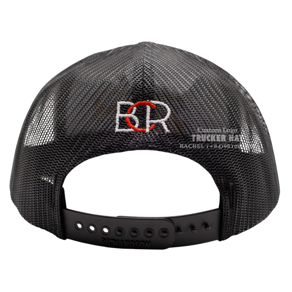 High Quality R 112 Trucker Hats Embroidered Logo Heather Gray/BlackCustom Embroidered Logo On Back Curved Vietnam Manufacturer 4