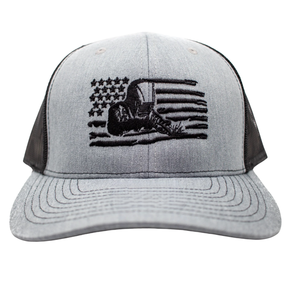 High Quality R 112 Trucker Hats Embroidered Logo Heather Gray/BlackCustom Embroidered Logo On Back Curved Vietnam Manufacturer 2