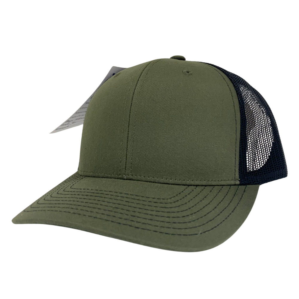 High Quality R 112 Trucker Hats Gorras Caps Leather Patches Structured 6 Panel Contrast Stitching Line on Brim Single Row Buckle 7