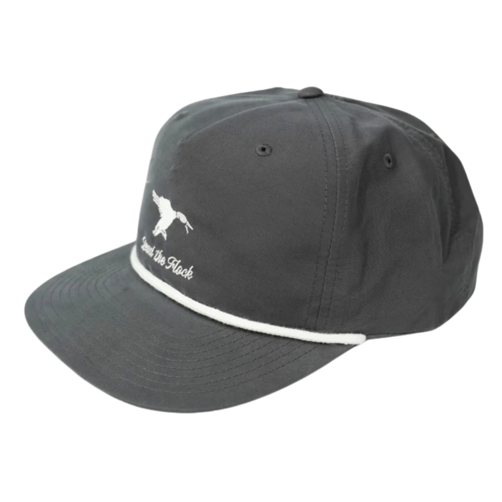 High Quality R 256 Rope Hat 5 Panel Gorras Embroidered Logo On Front Side Flat Brim Snapback Closure Caps For Men Women Gray OEM 3