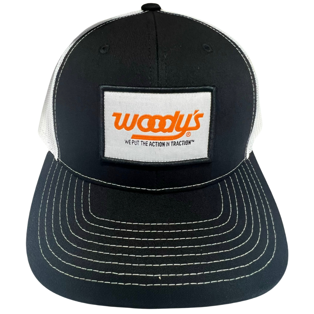 High Quality Ri 112 Trucker Hat 6 Panel Custom Logo Patch With Your Own Logo Structured Black White Mesh Single Breasted Buckle 2