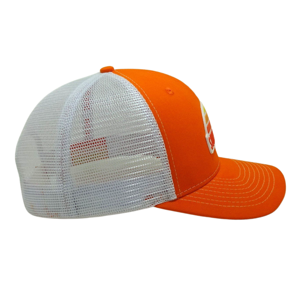 High Quality Rubber Logo Front Cap 6 Panel Trucker Hat Custom Button Eyelets Seam Tapes Printed Hats Caps OEM Wholesale 5