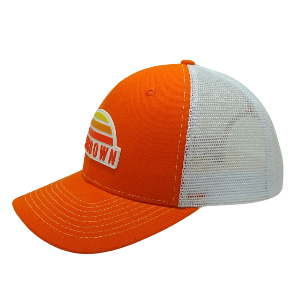 High Quality Rubber Logo Front Cap 6 Panel Trucker Hat Custom Button Eyelets Seam Tapes Printed Hats Caps OEM Wholesale 3