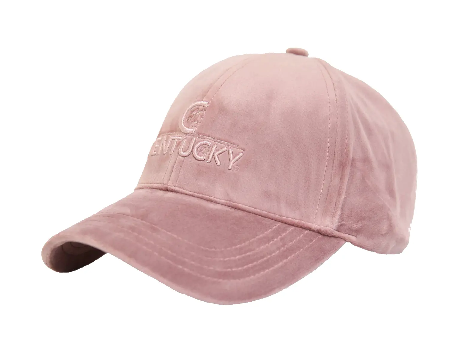 High Quality Sports Caps Dad Hats Wholesale Products Baseball Cap Custom Logo Velvet Fabric 6-Panel Curved Brim Baseball Cap 3