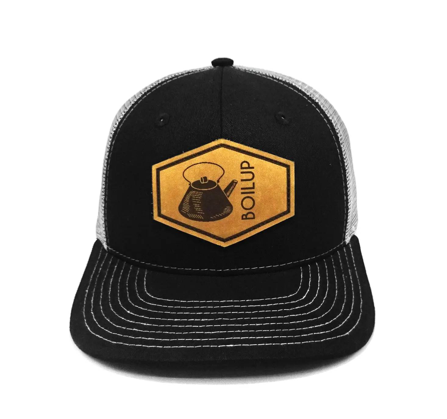 High Quality Sporty Style Trucker Hat for Men Black Color Low Profile Cotton and Mesh Fabric Trucker Hat in Vietnam Fac 1