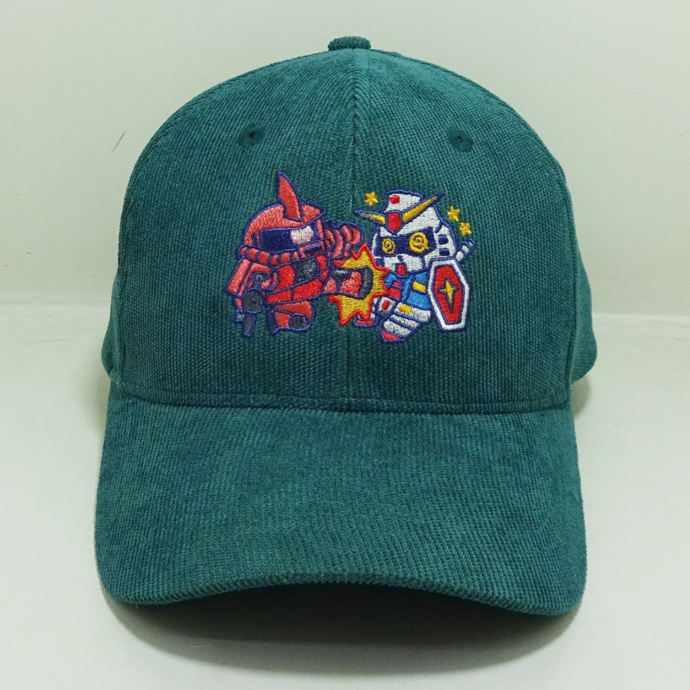 High Quality Unisex 6-Panel Corduroy Baseball Caps Curved Brim Cartoon Embroidered Snapback Closure For All Ages Sporty Vietnam 3