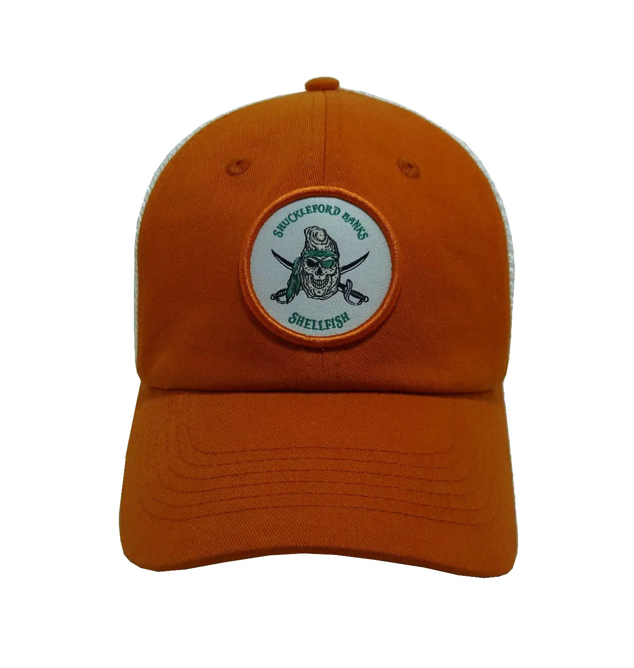 High Quality Unisex 6-Panel Curved Brim Orange Color Low Profile 65% Cotton and 35% Polyester Material Trucker Hat Sports Cap 1