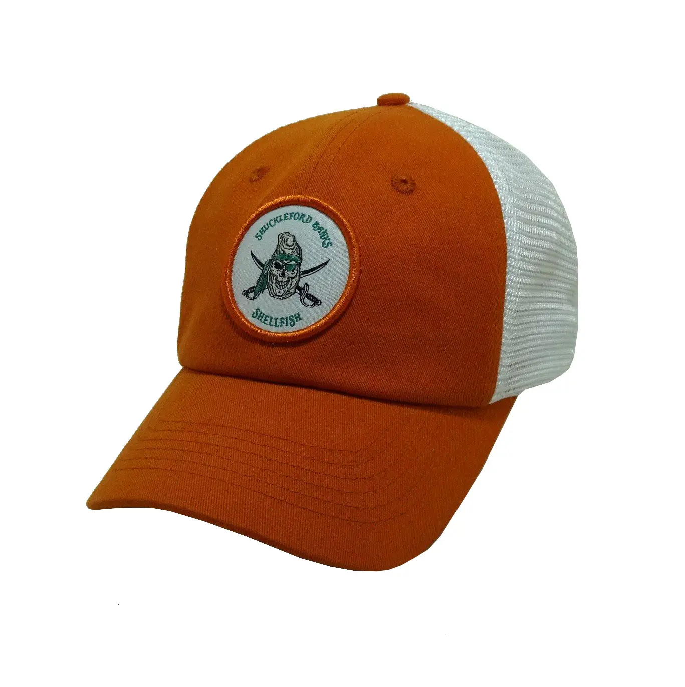 High Quality Unisex 6-Panel Curved Brim Orange Color Low Profile 65% Cotton and 35% Polyester Material Trucker Hat Sports Cap 2