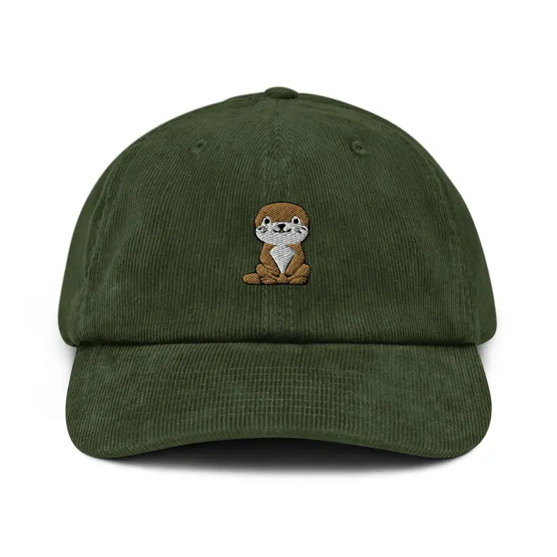 High Quality Vietnam Made Corduroy Baseball Cap Funny Animal Embroidery Logo Breathable Gorras For Unisex Travel Casual Style L1 4