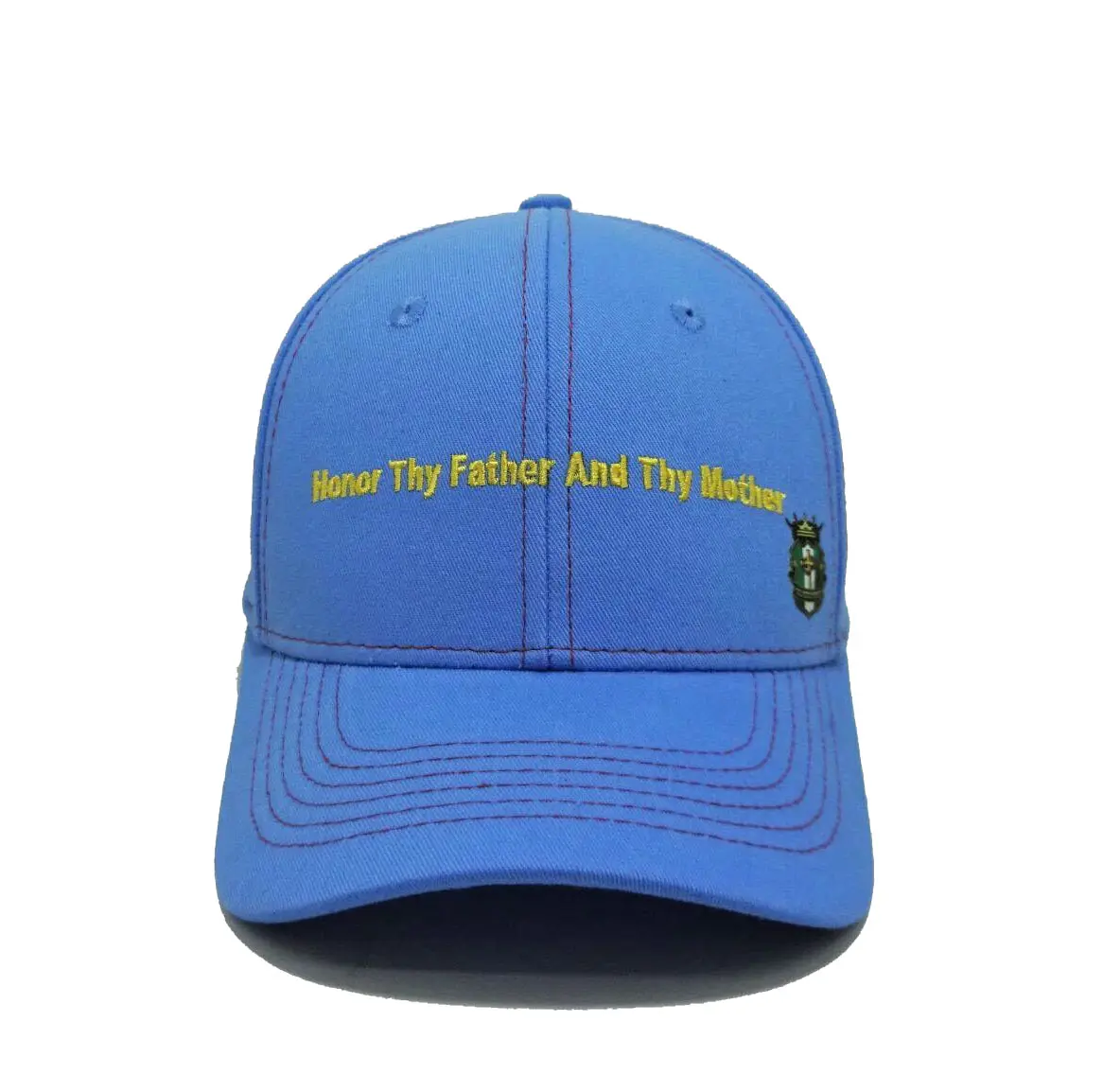 Hip Hop High Quality Custom 2D Embroidery High Quality Blue Color Medium Profile Baseball Cap for Unisex in Vietnam Factory 1
