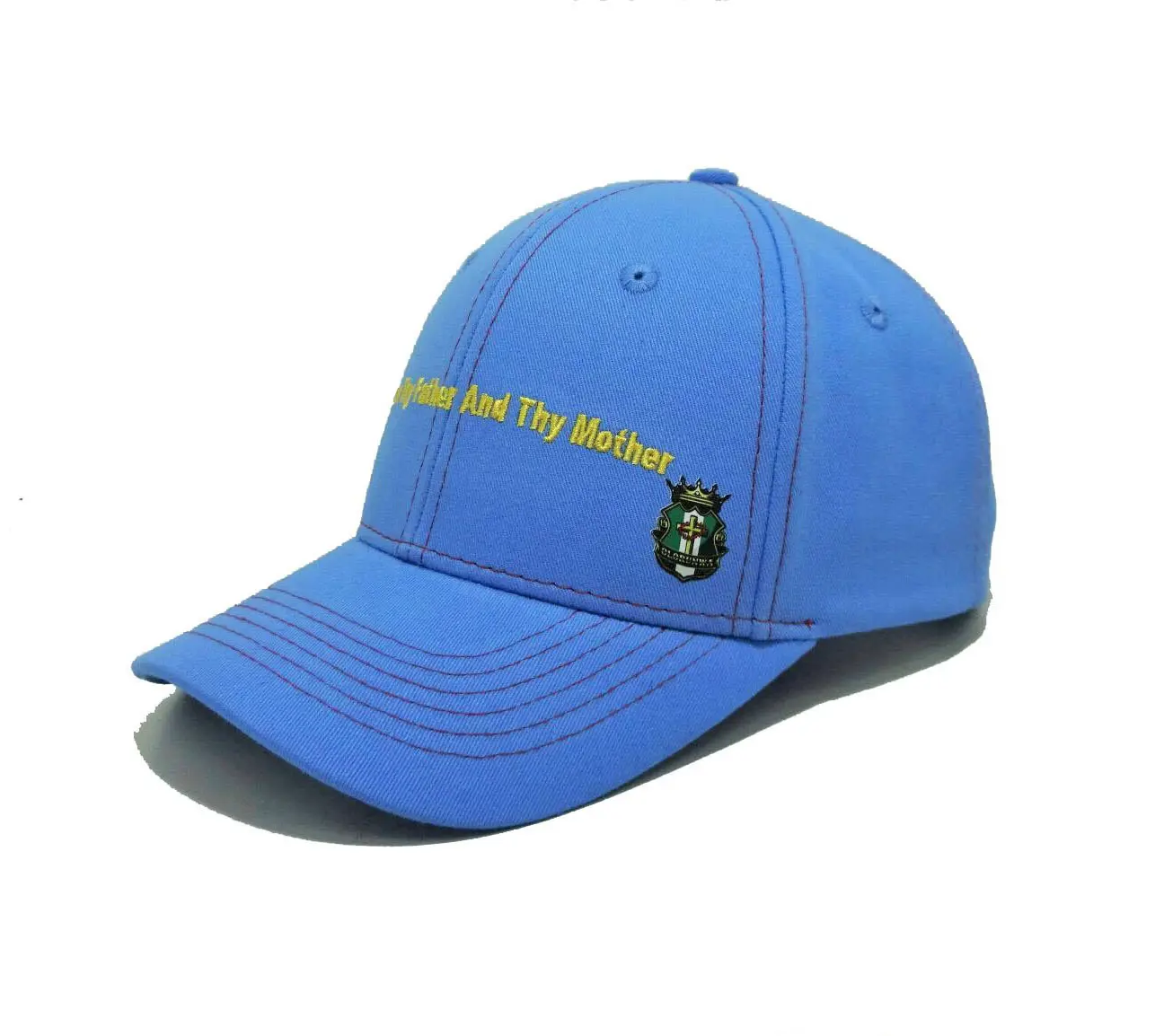 Hip Hop High Quality Custom 2D Embroidery High Quality Blue Color Medium Profile Baseball Cap for Unisex in Vietnam Factory 2