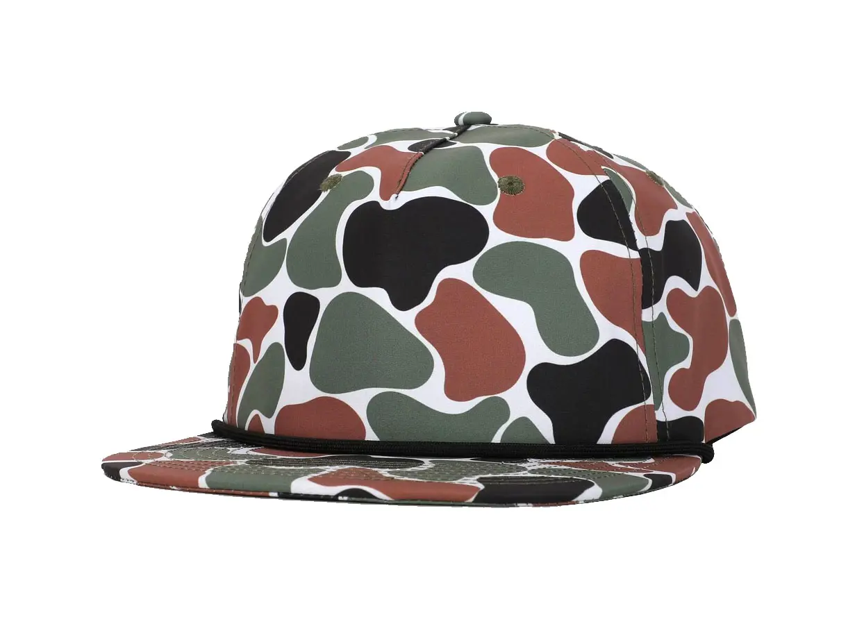 Hiphop Ducks Camo Snapback Cap With Rope High Quality 5-panel Custom Logo Flat Brim Promotional Sports Cap Perfect Gift for Him 2