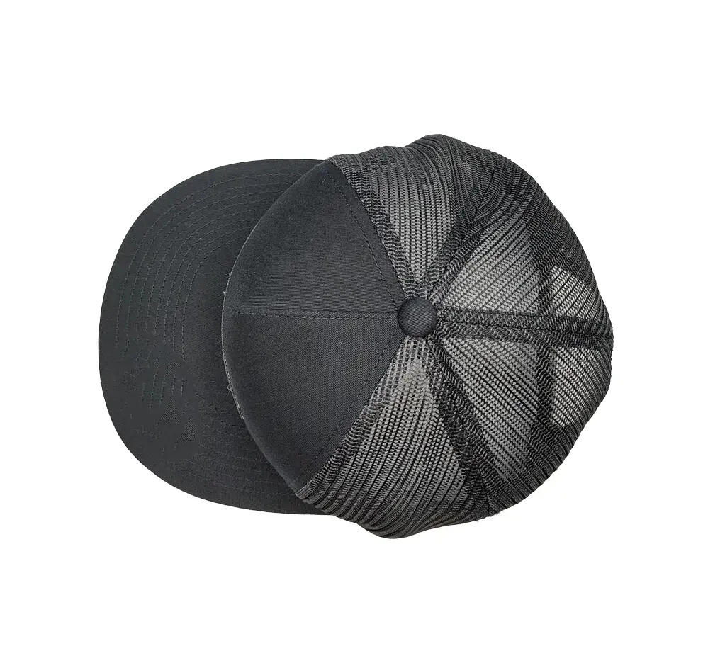 Hiphop High Fashion Trucker Hat with Custom Logo Wholesale Hats Flat Brim High Quality Adjustable Size Fisherman Cap Trucker Hat 5