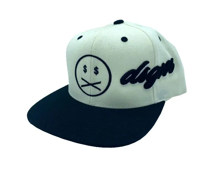 Hiphop New Design Flat Visor Snapback Cap with Custom Logo High Quality Navy Blue and White Color Fisherman Outdoor Snapback Cap 4