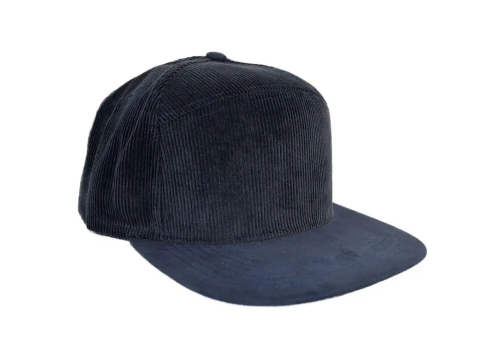 Hiphop Outdoor Sports Men Custom Corduroy Snapback Caps Wholesale Flat Cap Blank Plain Adjustable Size Classic Snapback Caps 4