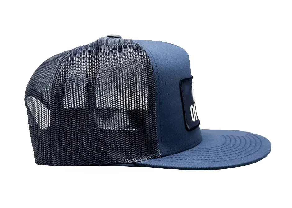 HipHop Sports Cap Fashionable Wholesale Products Trucker Hat Woven Patch Logo 5-Panel Flat Brim High Quality Trucker Hat 5