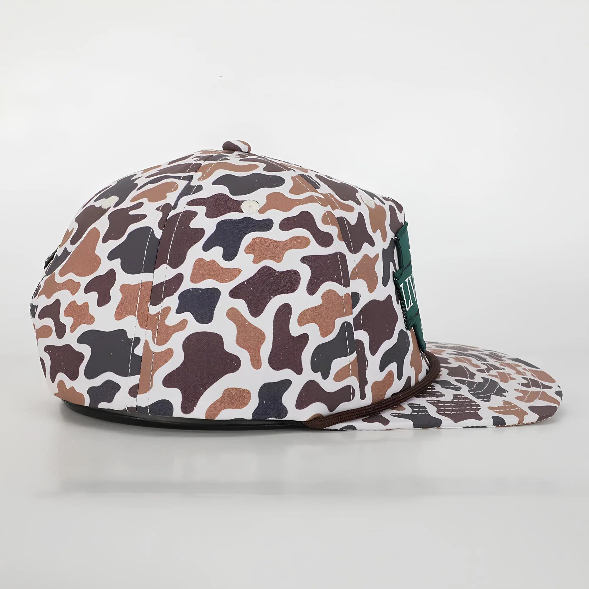 Hiphop Unisex 5 Panel Snapback Cap with Rope High Quality Customization Digital Printed Flat Brim Gorras Snapback Cap 2