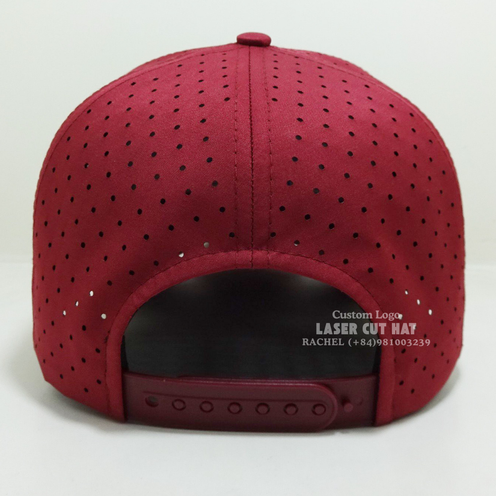 Hot Rope Hats Laser Cut Hole Perfortated Embroidered Logo On Front Curved Brim Structured Caps Golf Tennis Tournament Give Away 7