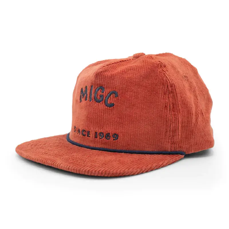 Hot Sale 5 Panel Corduroy Snapback Cap with Rope Custom Logo High Quality Hiphop Outdoor Adults Size Plastic Buckle Snapback Cap 2