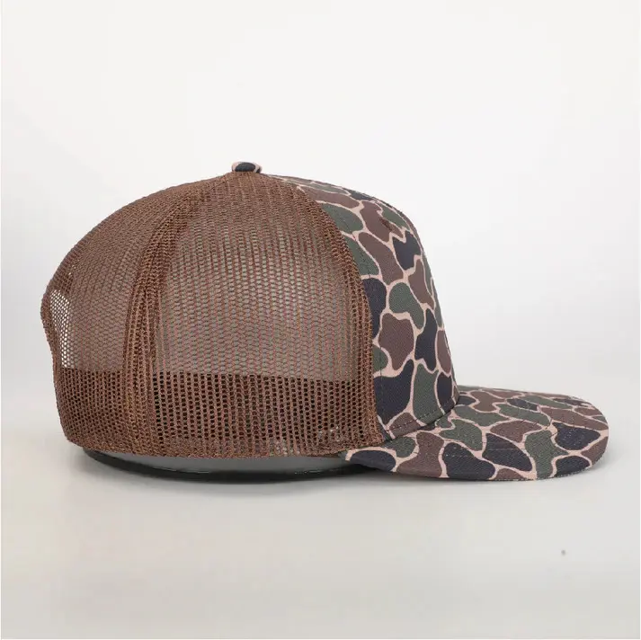 Hot Sale New Design With Classic Ducks Camo 5 Panel Mesh Back High Quality Trucker Hat Adjustable Snapback for Unisex 4