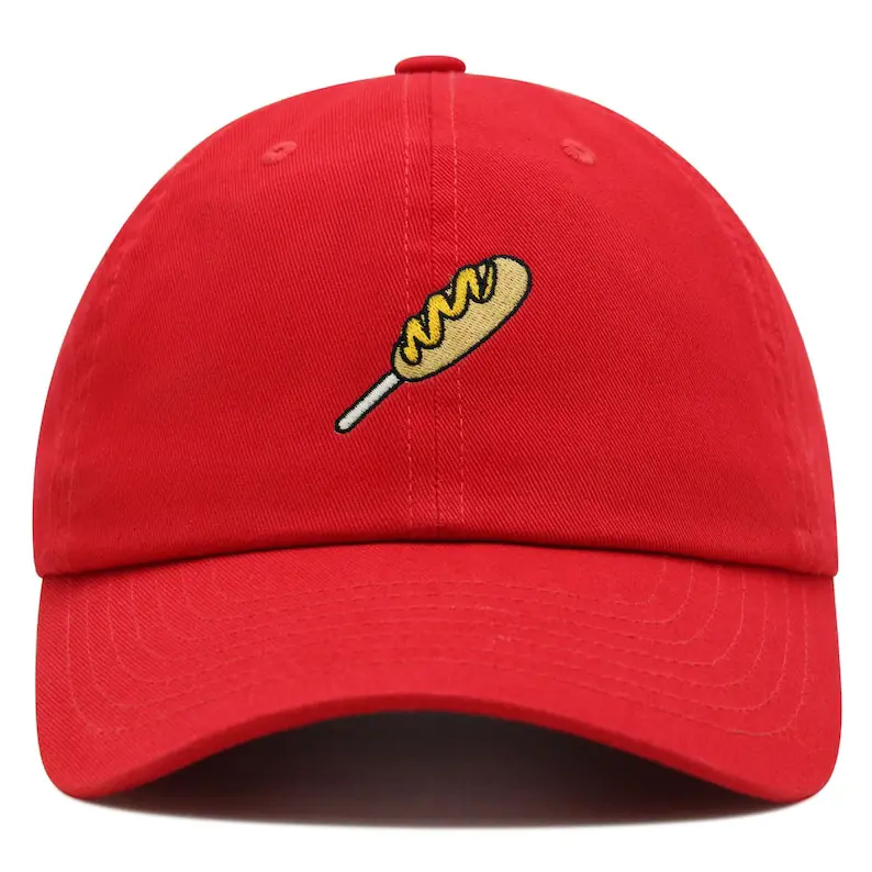 Hot Sale Vietnam Factory Made High Quality Baseball Caps Funny Food Embroidery Adjustable Fit Hat For Travel Casual Promotion L1 2