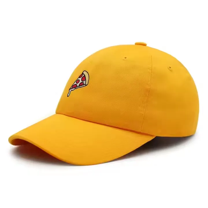 Structured Baseball Cap For Pizza Lover Custom Embroidered Vietnam Made Adjustable Fit Hat For Casual Travel Brand Promotion L01 3