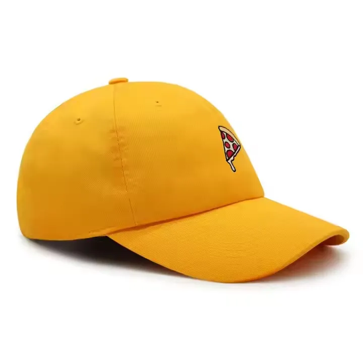 Structured Baseball Cap For Pizza Lover Custom Embroidered Vietnam Made Adjustable Fit Hat For Casual Travel Brand Promotion L01 2