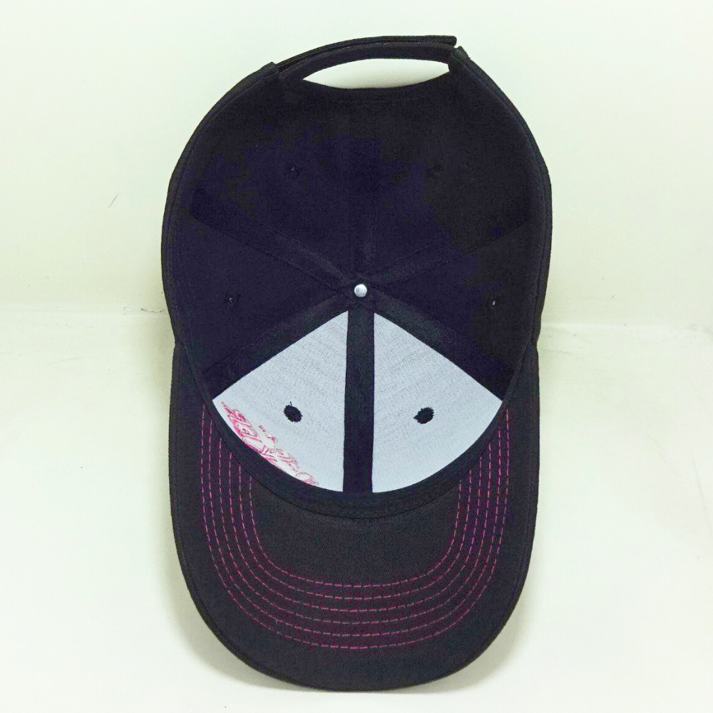 Hot Selling Embroidered Baseball Caps 6 Panel Structured Caps Curved Brim Contrast Stitching Line Magic Sticker Velcro Vietnam 6
