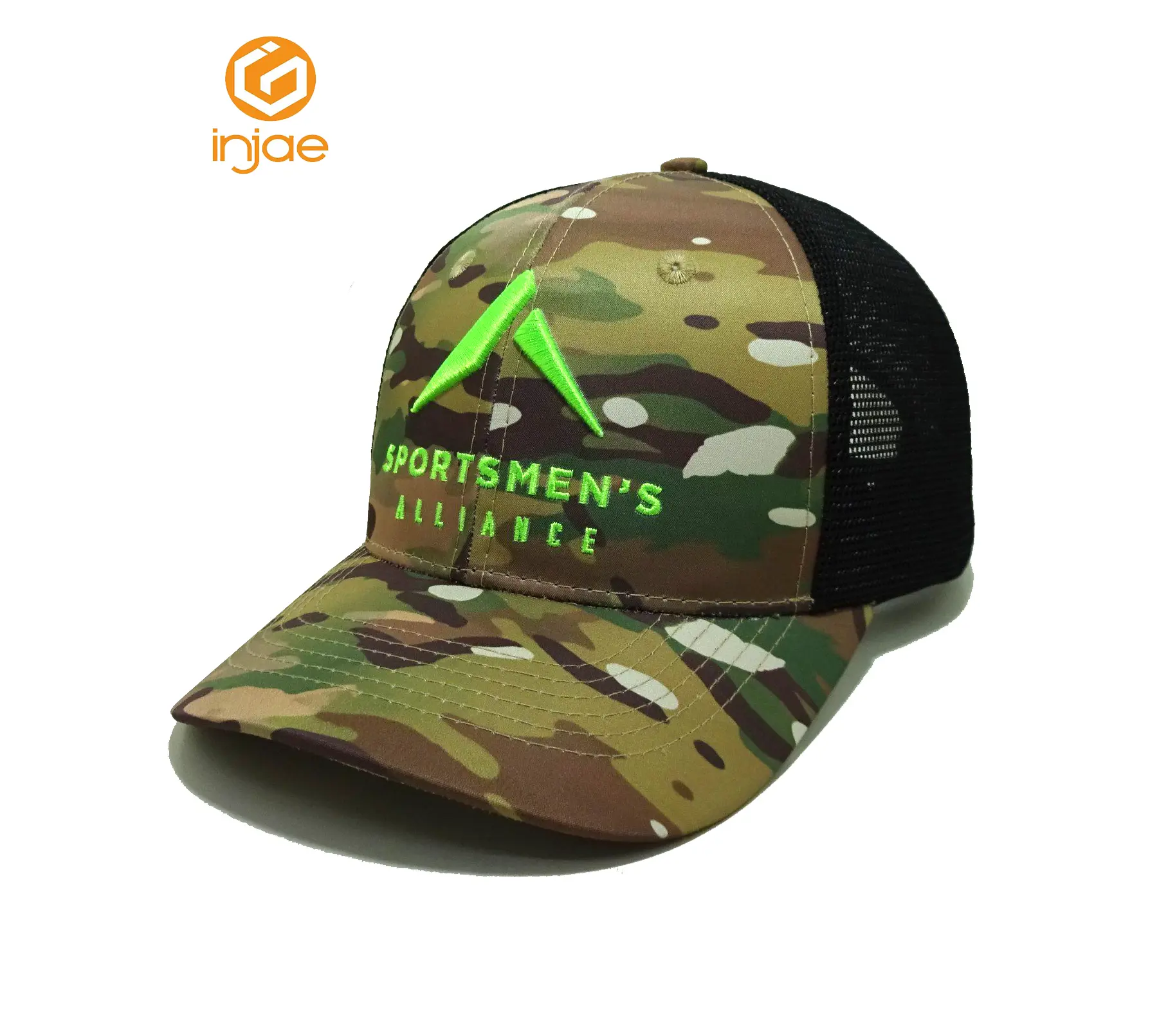 Hunting Camouflage High Quality Trucker Hat with Custom Logo Promotional Running Sports Cap for Men in Vietnam Factory 1