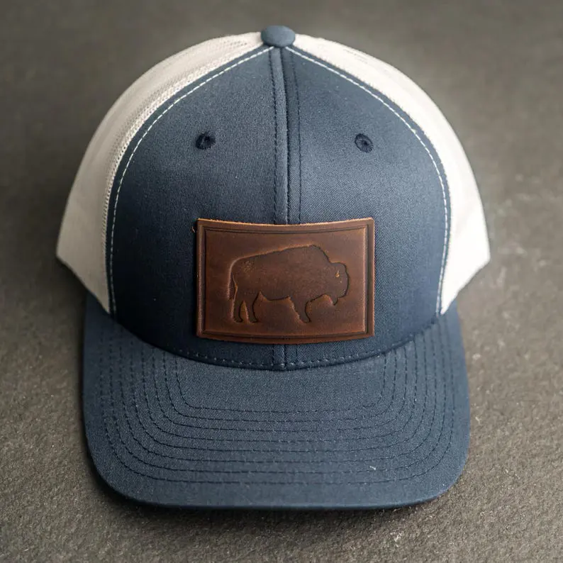 Hunting Style Trucker Hat Animal Leather Logo Vietnam Made Mesh Back Custom Caps For Men Women Casual Outdoor Brand Promotion L1 2
