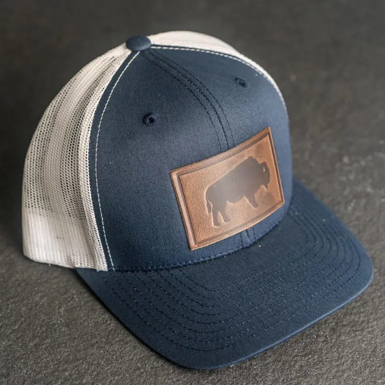 Hunting Style Trucker Hat Animal Leather Logo Vietnam Made Mesh Back Custom Caps For Men Women Casual Outdoor Brand Promotion L1 3
