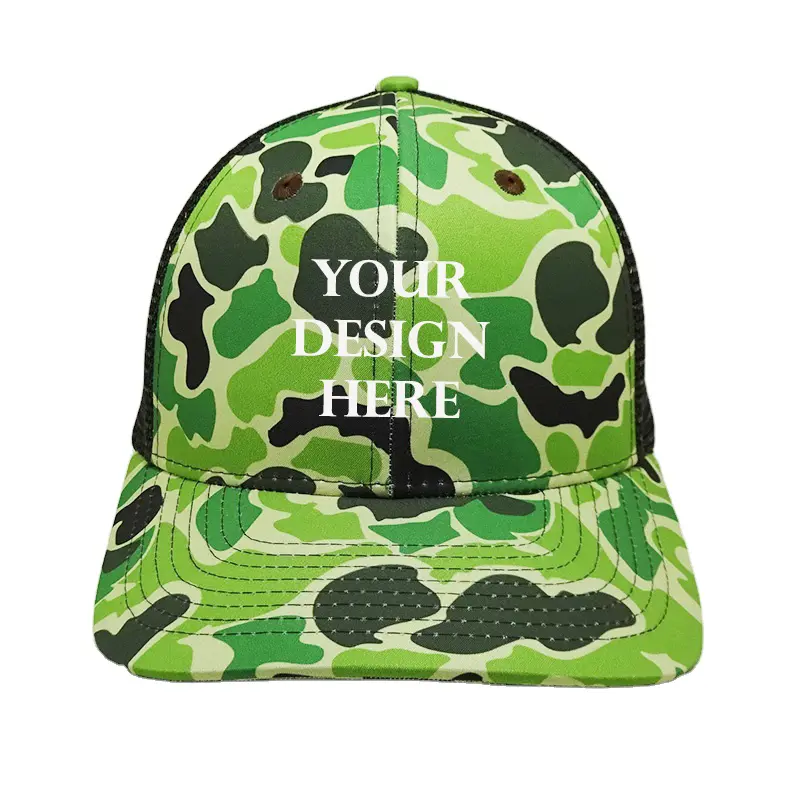 Hunting Style Trucker Hats With Custom Logo Camo Design Adjustable Mesh Back Caps Vietnam Outdoor Headwear Brand Promotion L01 2
