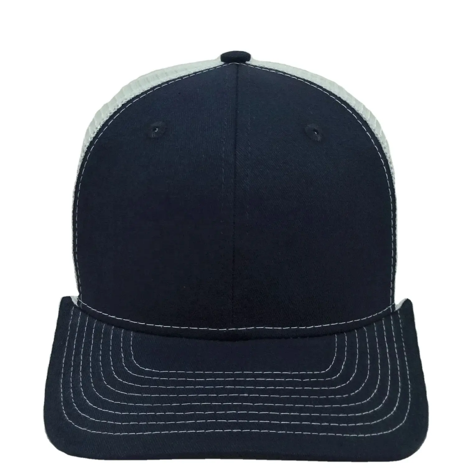 Injae Vina Vietnam Hats Factory Custom Dark Blue/White Blank Trucker Hats Promotion Cheap Price Snapback Cap 1