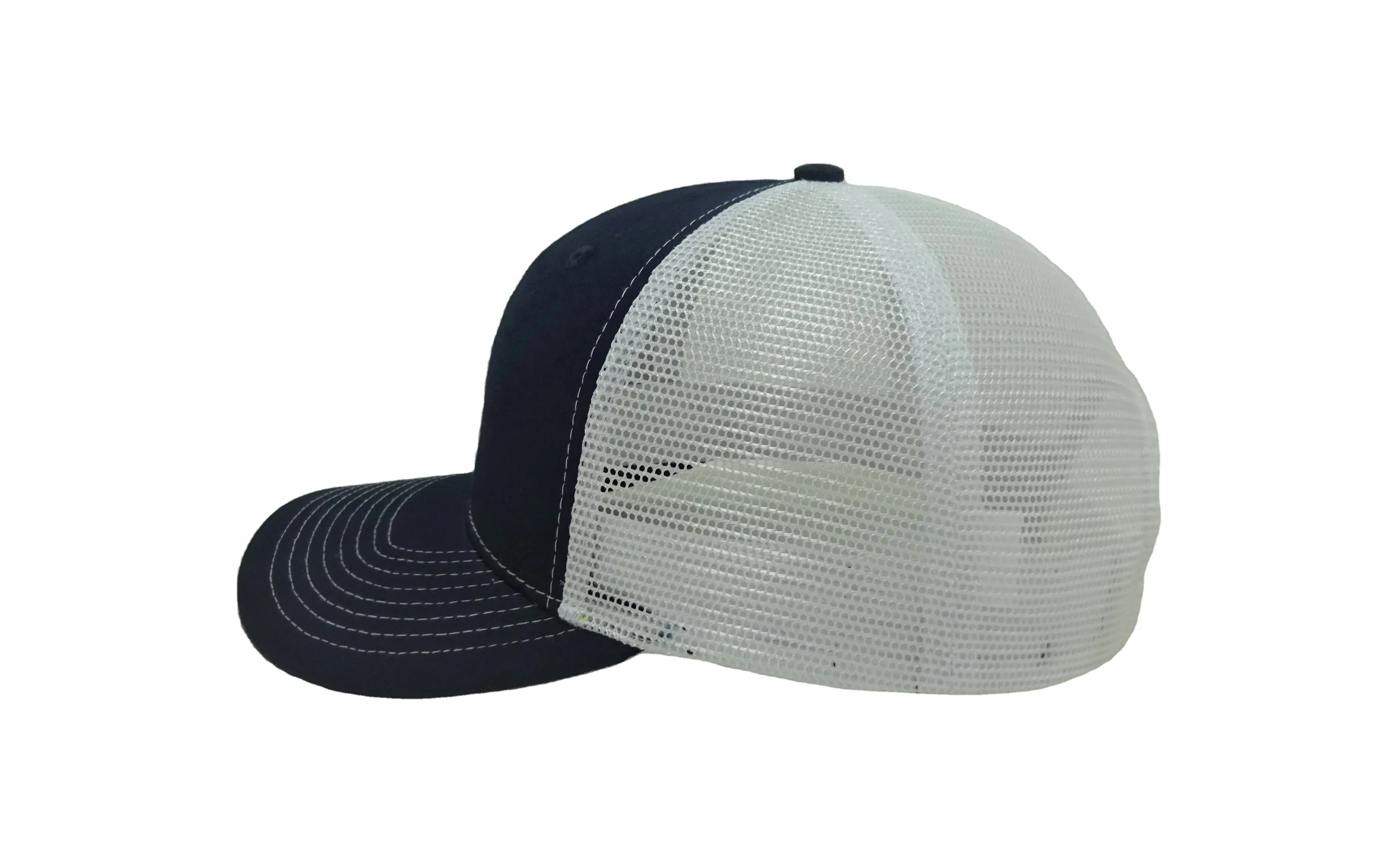 Injae Vina Vietnam Hats Factory Custom Dark Blue/White Blank Trucker Hats Promotion Cheap Price Snapback Cap 4