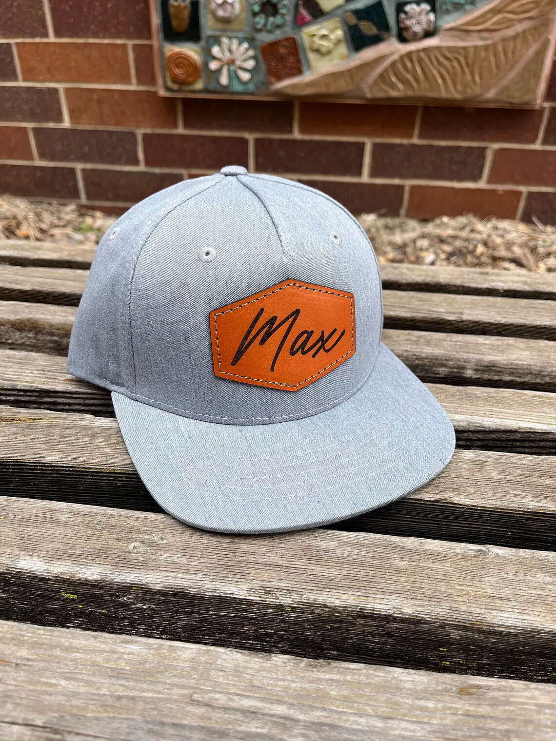 Kids Leather Patch Logo Trucker Hats Custom Children Snapback Caps Sublimated Patch Vietnam Promotional Hat 4