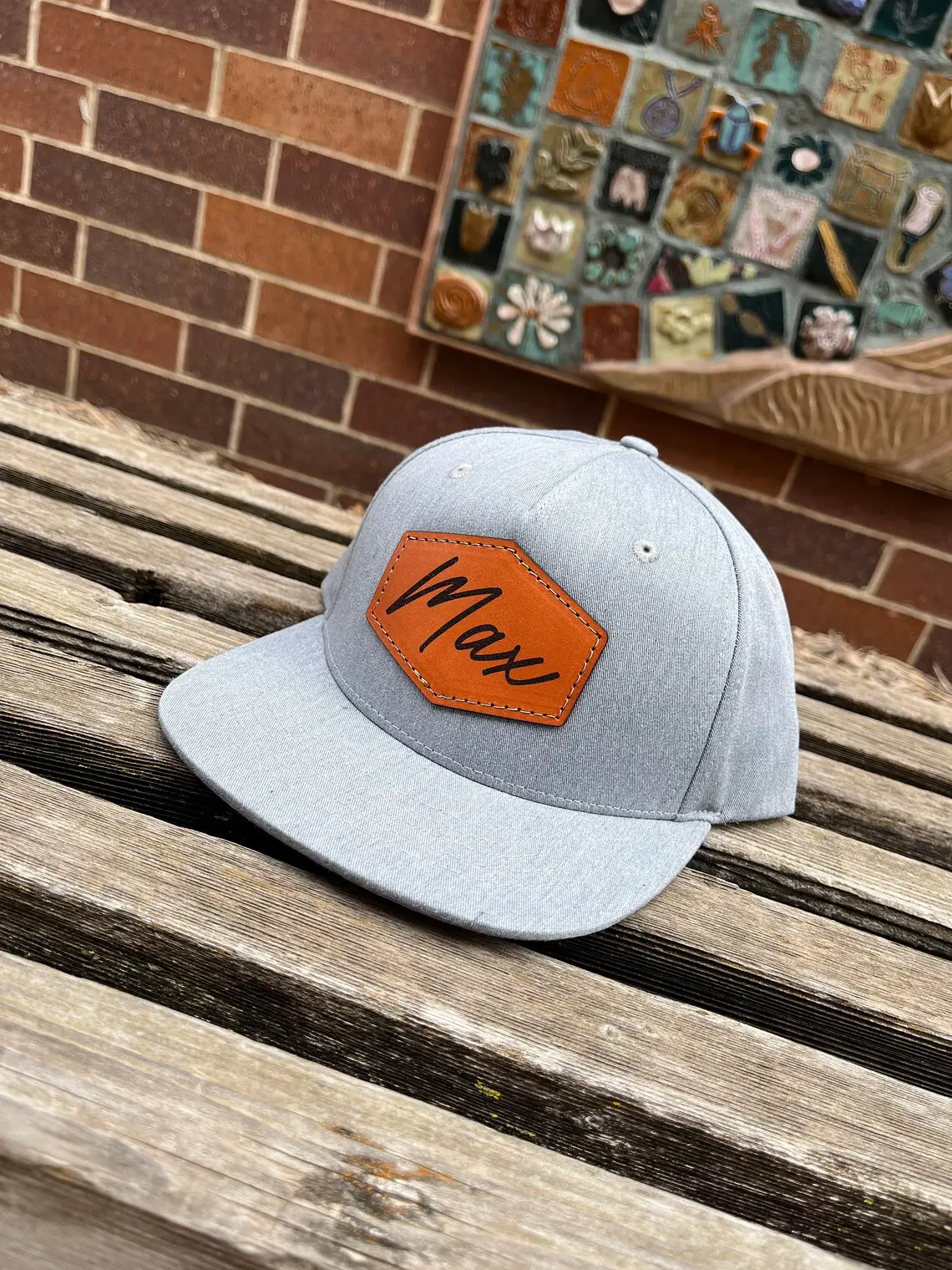Kids Leather Patch Logo Trucker Hats Custom Children Snapback Caps Sublimated Patch Vietnam Promotional Hat 3