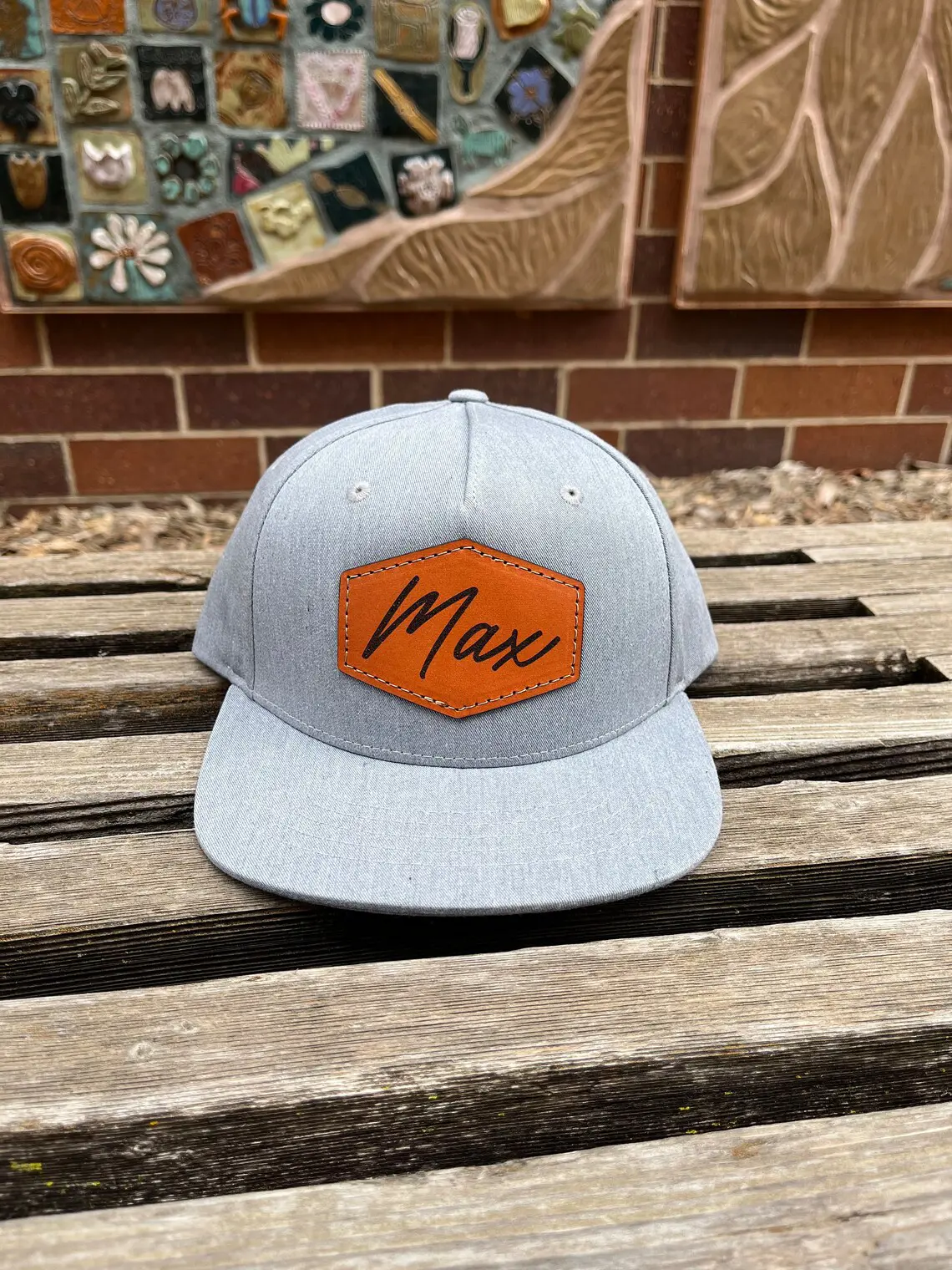 Kids Leather Patch Logo Trucker Hats Custom Children Snapback Caps Sublimated Patch Vietnam Promotional Hat 2