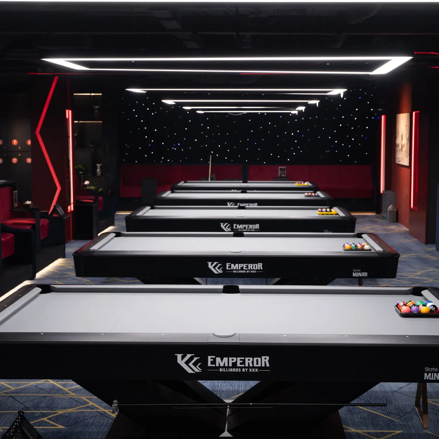 KKKing Emperor 9ft Luxury Pool Table with Slate Drop Pockets for 8-Ball & 9-Ball Snooker Game 1