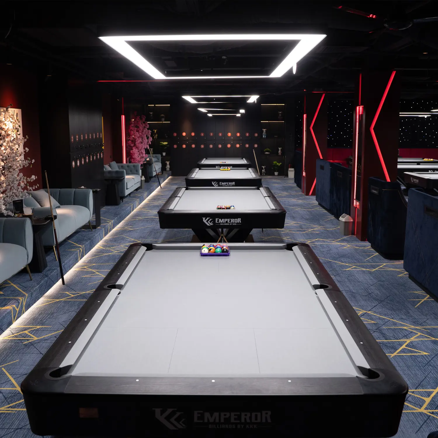 KKKing Emperor 9ft Tournament Pool Table with Modern Design Coin Operated Rubber Cushions for Clubs Game Centers 1