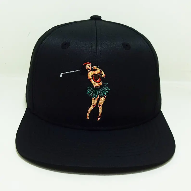 Lady Golfer Logo Embroidered Snapback Caps Made In Vietnam Laser Cut Holes Gorras Flat Brim Hip Hop Casual Style Unisex Cap L01 1
