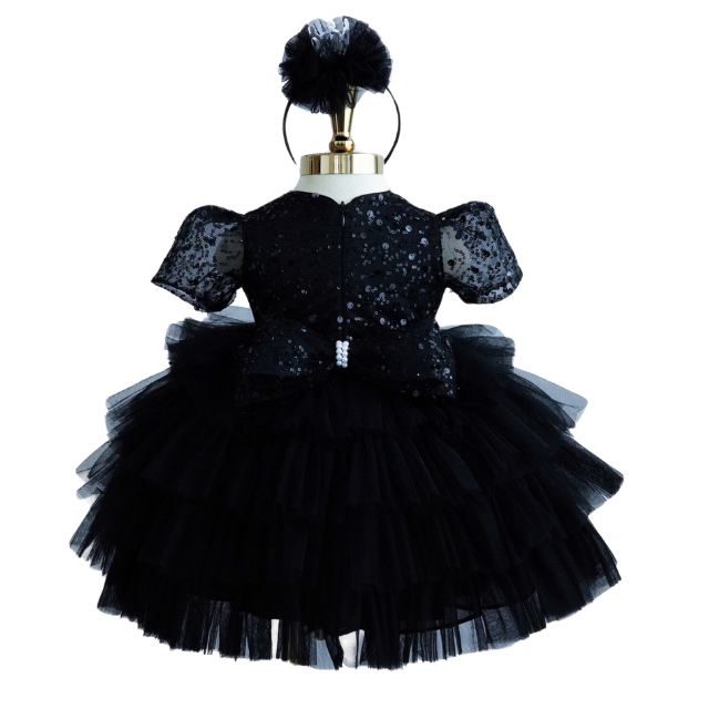 Large Size Sweet Short Dress Sequin 4-Tiered Flared Skirt Nhung Nguyen Princess Dress Baby Girl Dress Fashion OEM ODM Made In Vietnam