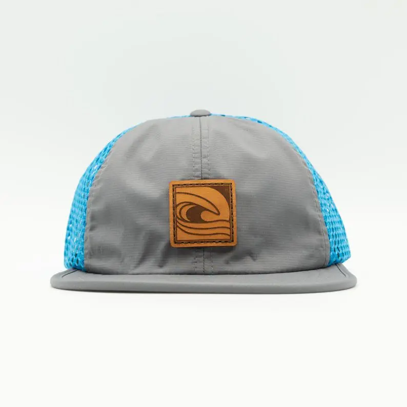 Laser Leather Patch Snapback Cap Plain Mesh Vietnam Made OEM Custom Logo Hat Gorras For Camping Casual Style Brand Promotion L01 4
