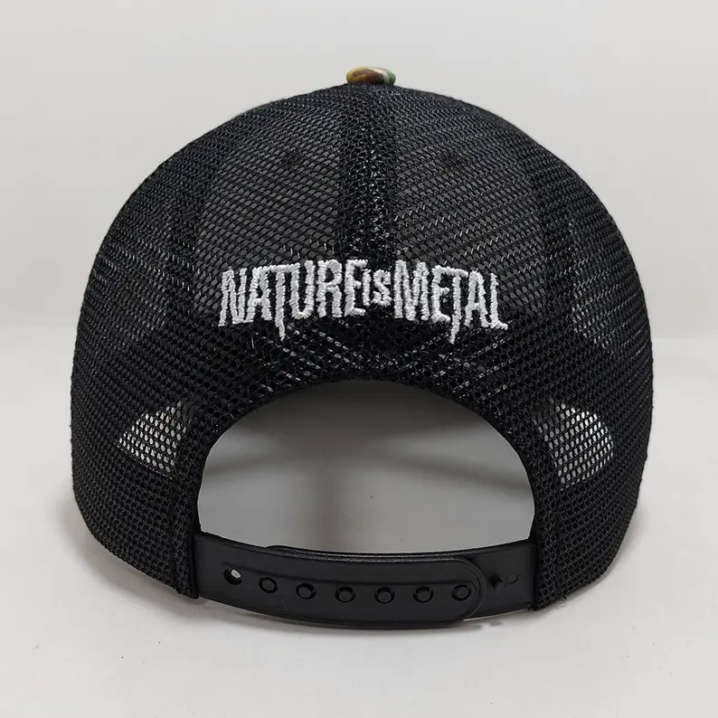 Layers Leather Patch Structured Camo Trucker Hat Mesh Back Vietnam Made Camouflage Caps Pre Curved Brim For Men Women Hunting L1 6