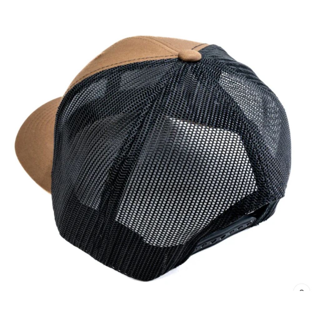 Leather Logo Patch R 112 Trucker Hat 6 Panel Goras Contrast Stitching Lines Brim Mesh Plastic Single Row Buckle Snapback Closure 7