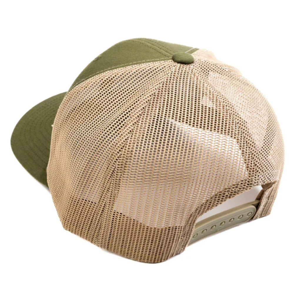 Leather Logo Patch R 112 Trucker Hat 6 Panel Goras Contrast Stitching Lines Brim Mesh Plastic Single Row Buckle Snapback Closure 4